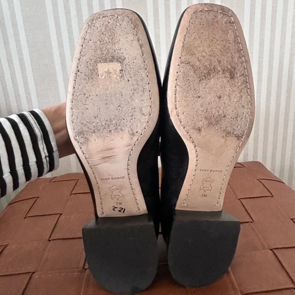 Tory Burch Georgia Leather Pumps Black 1918 Womens Shoes Size 7 - Picture 11 of 12